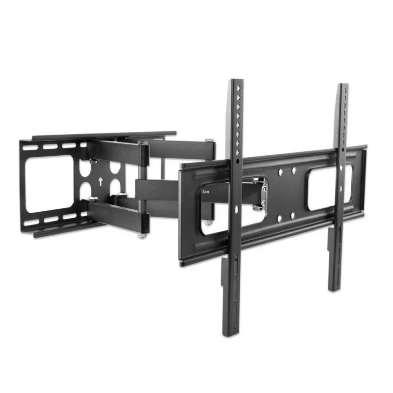 Manhattan Outdoor-Wandhalterung für Fernseher und Monitore, voll beweglich, für 37-65-Zoll-Bildschirme, VESA 200x200-600x400 mm, bis 50 kg, wetterfest, schwarz
