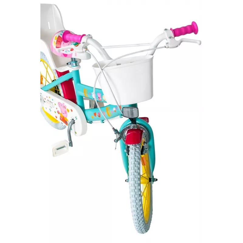 Kinderfahrrad Toimsa TOI1698 16 Zoll mit Peppa Pig-Grafiken, geeignet für Alter 3–6