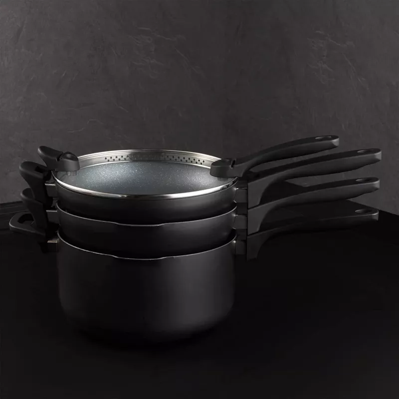 Kochtopfset Russell Hobbs RH01840EU7 – 4-teilig stapelbar, metallic marmoriert