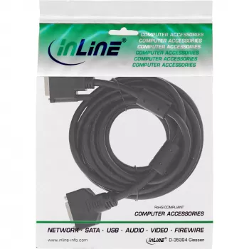 InLine DVI-D-Kabel 24+1 M/F, Dual Link, 2 Ferritkerne, 3 m