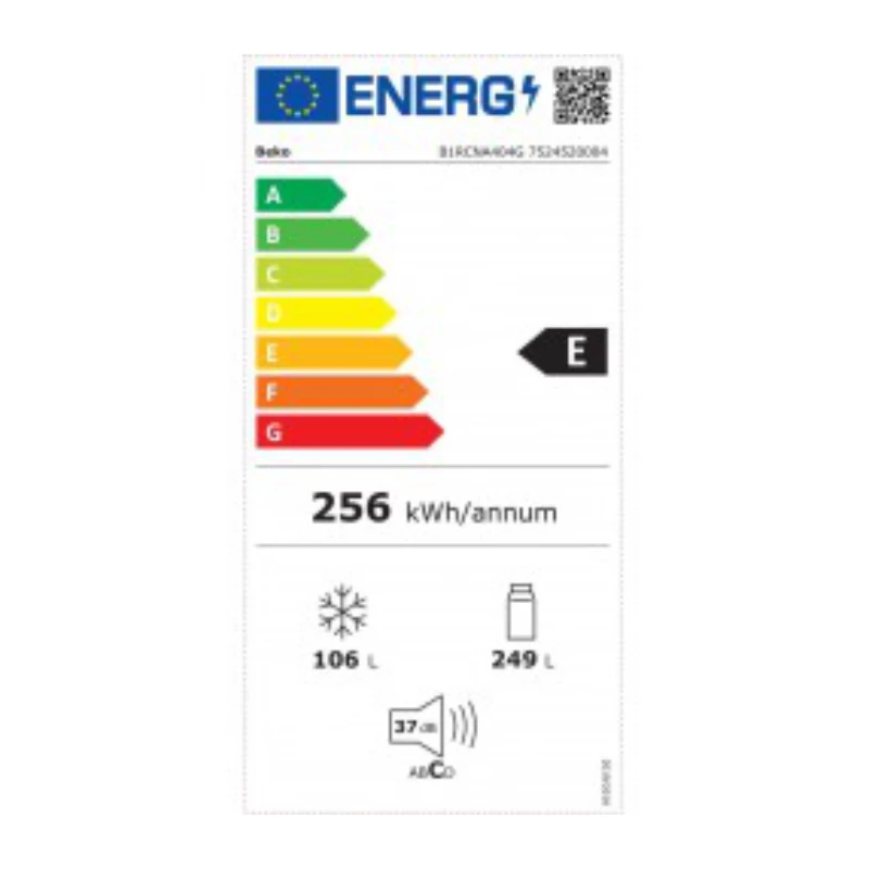 BEKO Kühlschrank B1RCNA404G, Höhe 203,5 cm, Energieklasse E, NeoFrost, AeroFlow, Grau
