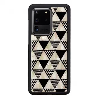 Schutzhülle iKins für Samsung Galaxy S20 Ultra — Pyramidenmuster, schwarz