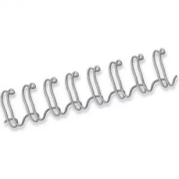 Fellowes - Bindedraht - 8 mm - 34 Ringe - A4 (210 x 297 mm) - 50 Blatt - Silber - 100 Stk. - für Fellowes Galaxy 500, Galaxy E 500, Pulsar 300, Starlet 90 (54451)
