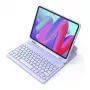 Kabellose Bluetooth-Tastatur Inateck KB04002 — QWERTY-Layout, integrierter 280-mAh-Akku, Touchpad, Lila — kompatibel mit iPad Air 11 Zoll (6./7. Gen.)