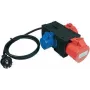 Benning Messadapter [Schutzkontaktstecker-Stecker - CEE-Karavan-Kupplung, CEE-Kupplung] Dreifach-CEE-Messadapter Rot, Blau (044147)