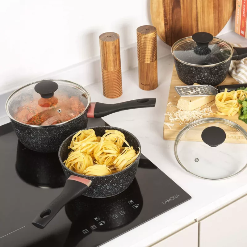 Kochset Salter BW11460BRMFOB 3-tlg. Aluminium Schwarz