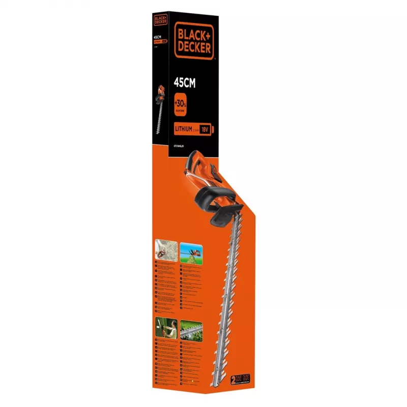 Schwarz & Decker GTC1845L20 Akku-Heckenschere Doppelmesser 2600 g (B667995)
