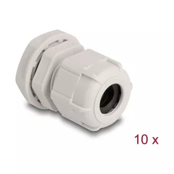 Kabelverschraubung M20 DELOCK, Kunststoff, grau, 10er-Pack