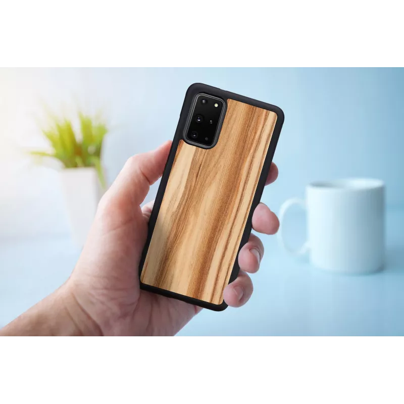 Handyhülle man and wood Galaxy S20+ cappuccinoschwarz – schützende Smartphone-Hülle