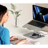 Laptopständer Unitek D1109B01 — verstellbarer Aluminiumständer mit abnehmbarem USB‑C HDMI 4K PD 100W, 2x USB‑A, RJ‑45, für bis zu 17 Zoll