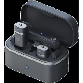 Drahtloses Mikrofon-Kit Plusonic PS-TDS9 mit USB-C-, Lightning- und 3,5-mm-Anschlüssen