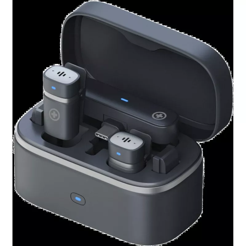 Drahtloses Mikrofon-Kit Plusonic PS-TDS9 mit USB-C-, Lightning- und 3,5-mm-Anschlüssen