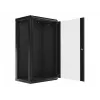 Wandmontierter Schrank LANBERG WF01-6422-10B, 22U, 19 Zoll, 600x450x1085 mm, Stahl, Schwarz