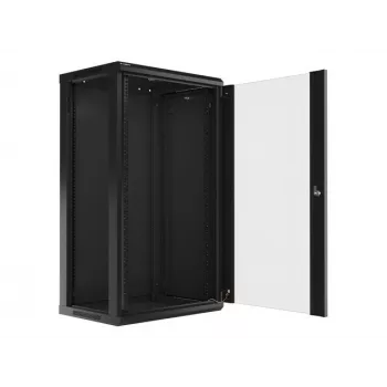 Wandmontierter Schrank LANBERG WF01-6422-10B, 22U, 19 Zoll, 600x450x1085 mm, Stahl, Schwarz