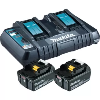 Makita DC18RD - Ladegerät + Akku 2 x - Li-Ion - 6 Ah - 108 Wh - 2 x Akku-Ladung