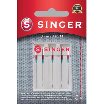 SINGER Nähmaschinennadeln 90/14 Universal für Webstoffe, 5er-Pack
