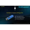 Schlüsselanhänger-Taschenlampe Nitecore TIKI GITD BLUE — grau, USB-aufladbar, 1 lm, 55 mm, 12 g, IP66, stoßfest