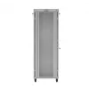 Rack-Schrank LANBERG FF01-8047-12SL 47U 800x1000 mm grau mit vorderen und hinteren Glastüren und Platz für LCD-Panel