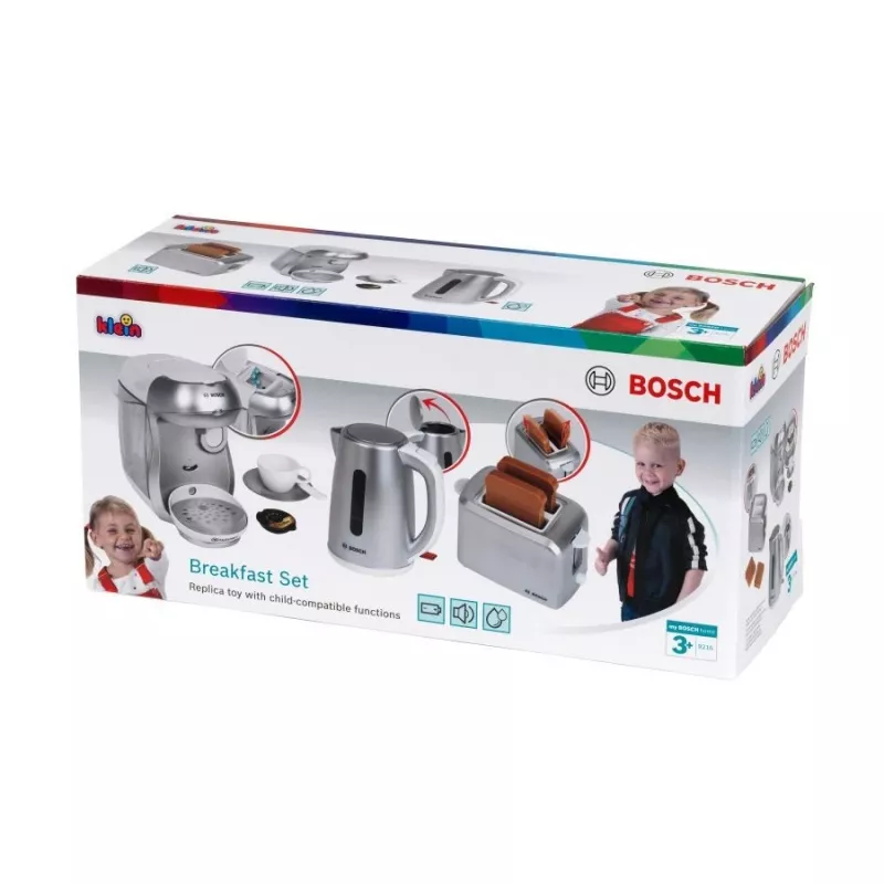 KLEIN Frühstücksset silber – Kinder-Rollenspiel-Küchen-Frühstücksspielset