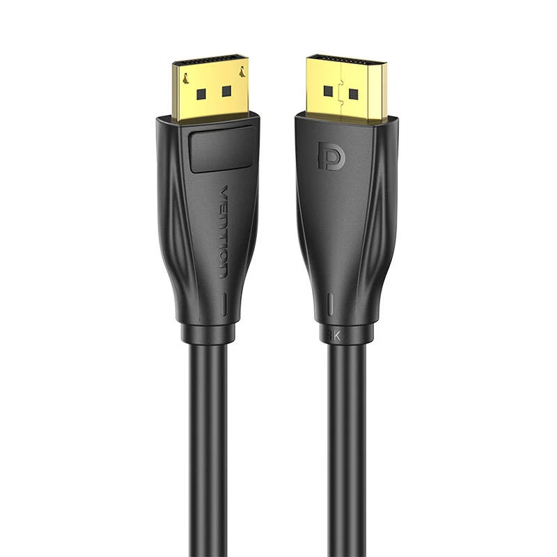 DisplayPort-1.4-Kabel Vention HCCBI, 3 m, 8K@60Hz / 4K@120Hz, 80 Gbit/s, vergoldete Kontakte, schwarz