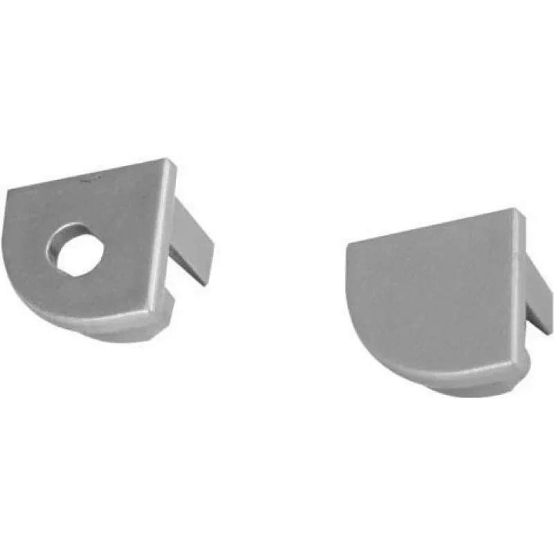 Endkappen für Eckprofil EUROLITE 51210877, Silber-Finish