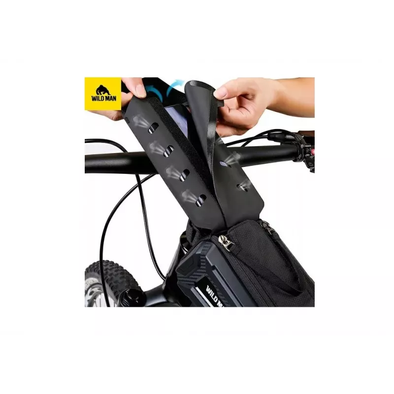 Wildman M90 Fahrradrahmentasche mit Handyhalterung Schwarz