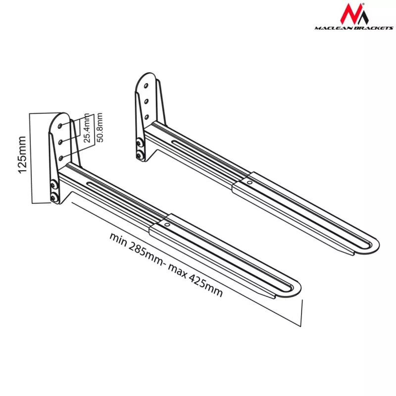 Montagekit Maclean MC-776 B Schwarz