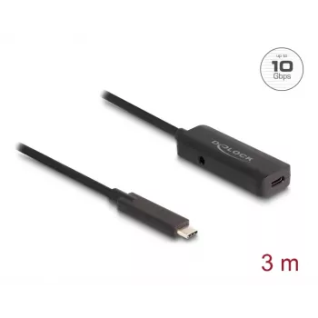 USB-Kabel DeLOCK 80027 3 m USB-C Schwarz