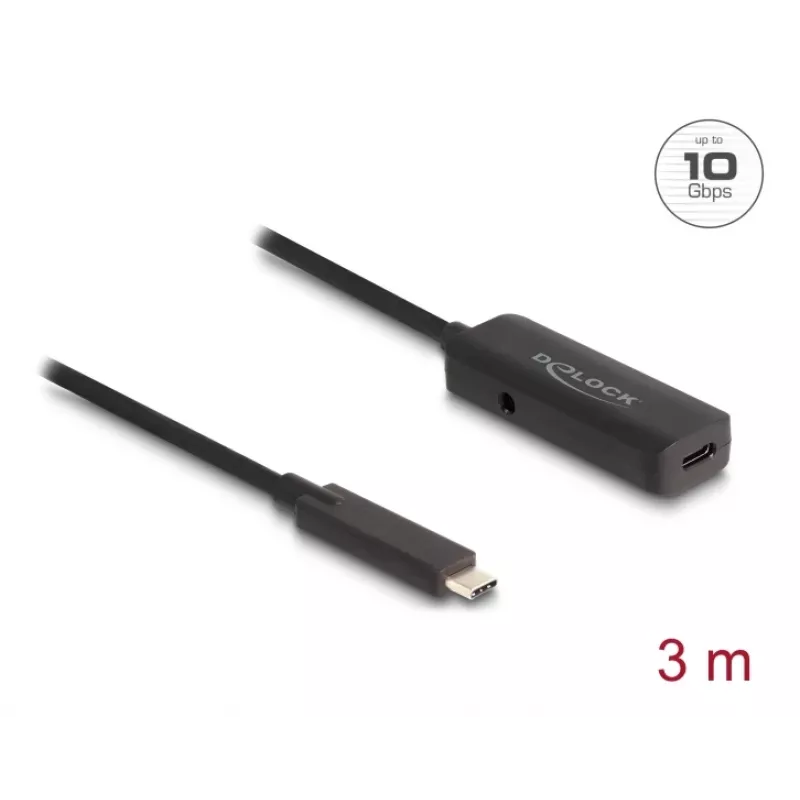 USB-Kabel DeLOCK 80027 3 m USB-C Schwarz