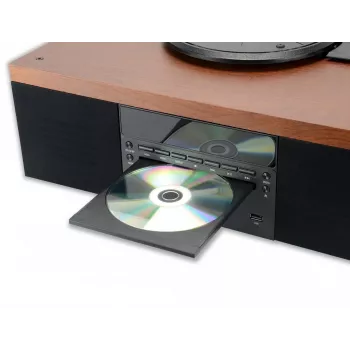 Plattenspieler AKAI ATT-14BT mit Bluetooth, Riemenantrieb, integriertem Phono-Vorverstärker, USB-Ausgang