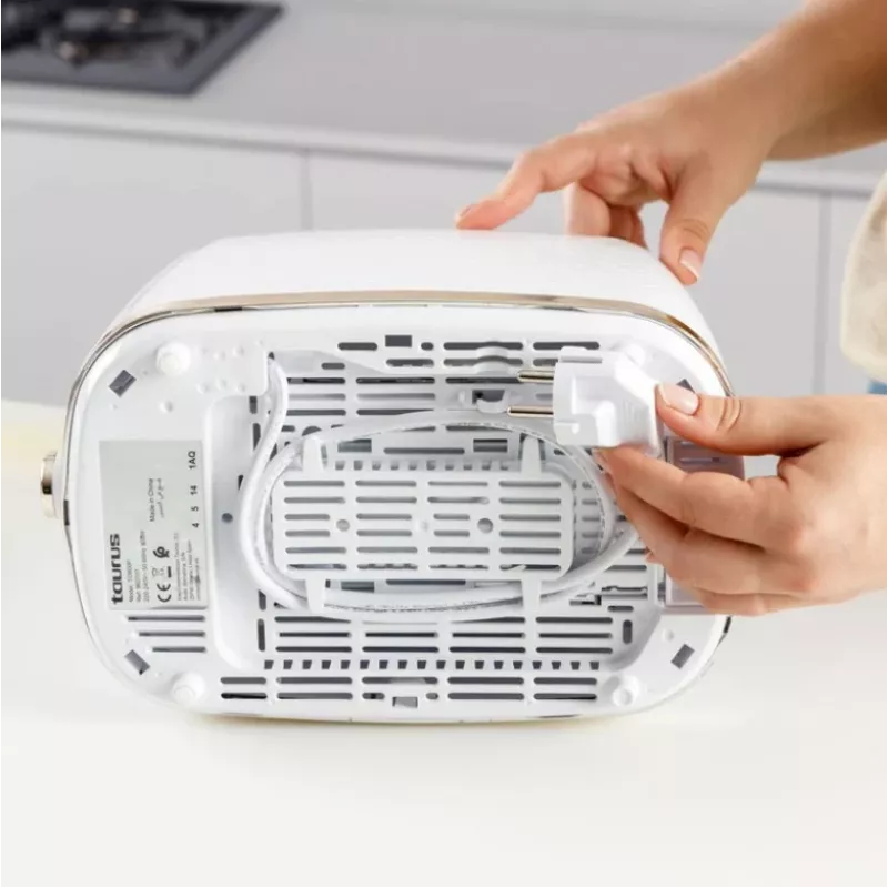Toaster Taurus TO800P 2-Scheiben 800 W Weiß mit Tasten- und Drehreglersteuerung