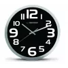 Wanduhr Esperanza EHC013K Zurich Schwarz Quarz Oval 25 cm, Aluminiumrahmen, 4 cm dick