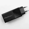 Qoltec 52382 GaN POWER PRO Ladegerät | 1xUSB Typ C | 1xUSB A | 100W | 5-20V | 1.5-5A | PD | Schwarz