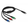 DeLOCK USB-Ladekabel 3-in-1 USB Type-C auf Lightning Micro-USB 1 m