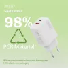AC Indoor USB GaN Ladegerät DIGITUS DA-10301 — 30W, 1× USB-C, 1× USB-A, 100–240V, weiß