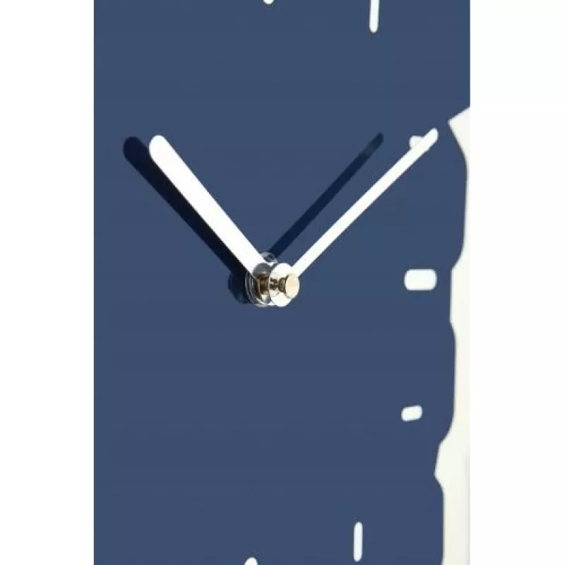 NeXtime Wanduhr 3072bl Thumbs up, 40,5x41,5 cm, Wand, Blau/Silber