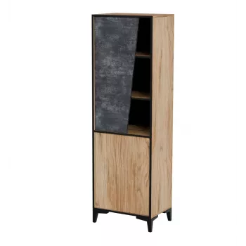 Regal cama meble OVO 2D Bücherregal 50×38×182,5 cm Eiche/Beton