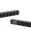 Qoltec Aluminium-PDU für RACK | 16A | 16 x Schuko | Vertikal | 1,8 m