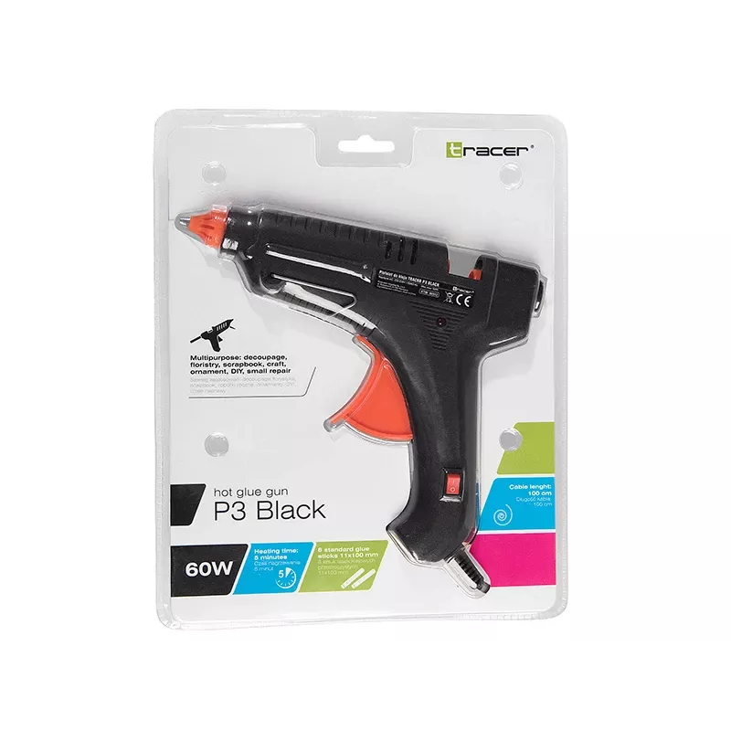Glue Gun TRACER 46512 P3 Schwarz 100W