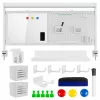 Schreibtisch-Trennwand ergo office ER-301 W – 1116 mm breiter Stahl-Sichtschutz mit Magnettafel, weiß, max. Belastung 10 kg