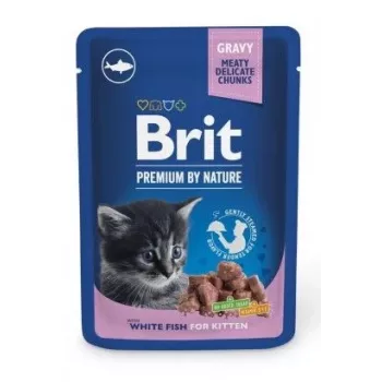 Brit Premium by Nature Kitten Weißfisch Katzennassfutter, 100 g