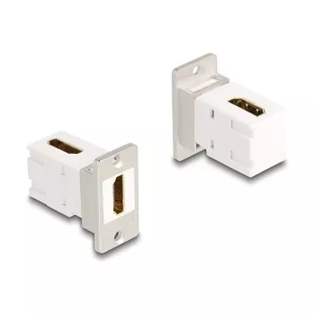 DeLOCK Keystone-Modul 67167 Flach Abgewinkelt HDMI Silber Weiß