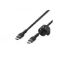 Kabel BoostCharge USB-C/USB-C geflochtenes Silikon 2 m, schwarz