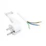 Netzkabel Schutzkontakt-Stecker Typ E+F (CEE 7/7, gewinkelt) an abisolierte Enden, weiß, 1,00 mm², 5 m, Good Connections® (P0185-W050)