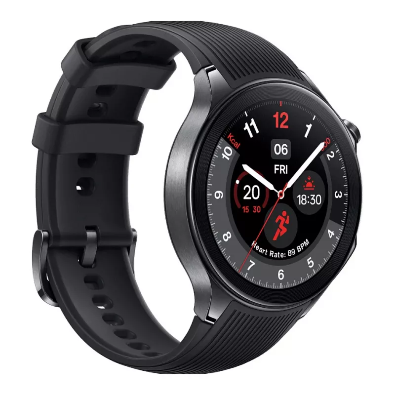 OnePlus Watch 2 - 46 mm - Smartwatch mit Armband - Fluorelastomer - Handgelenkgröße: 140-210 mm - Anzeige 3,63 cm (1,43)