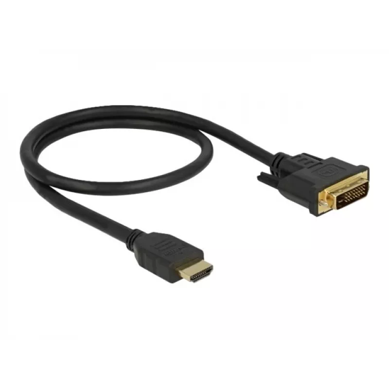 Videokabel-Adapter DeLOCK 85651 0,5 m HDMI Typ A DVI Schwarz