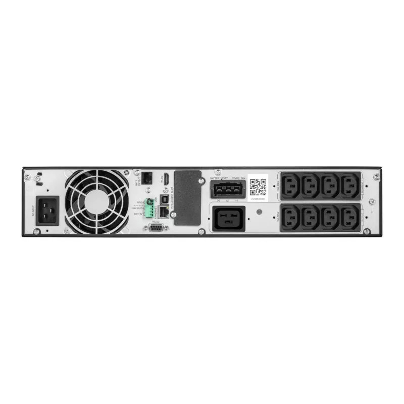 Online-USV EVER Powerline RT PRO 3kVA 3kW Rack/Tower, Doppelwandler, 1-phasig, 200–240 V Ausgang, 9× C13-Ausgänge, LCD, VRLA-Batterien