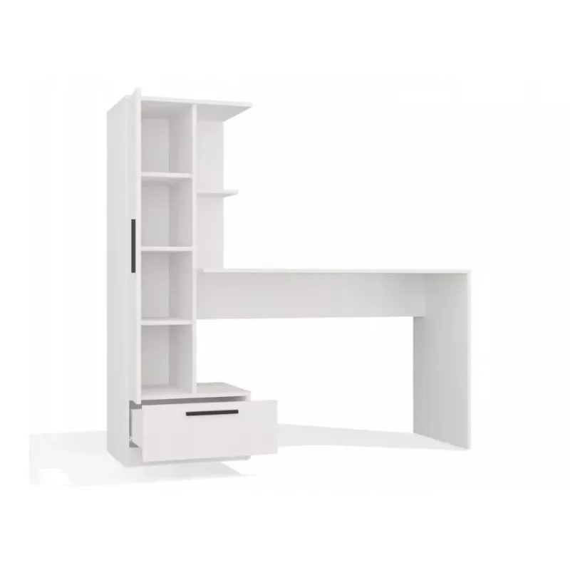 Cosmo Schreibtisch + Regal Set, weiß