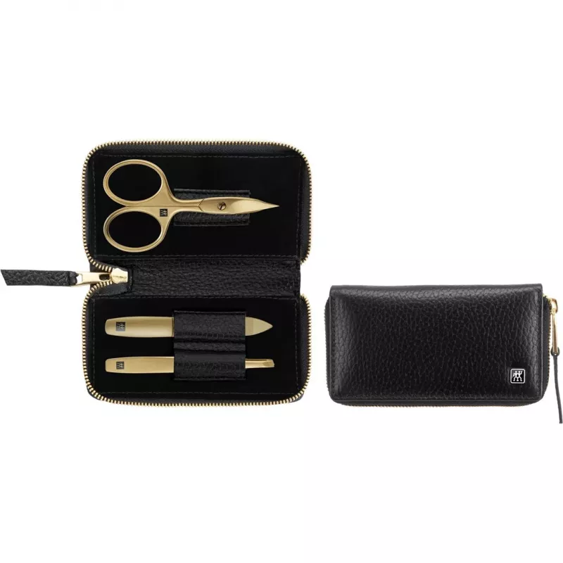 Maniküre-Set ZWILLING Twinox Gold Edition 97747-004-0 — 3-teilig im schwarzen Lederetui