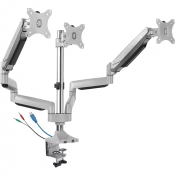 ICY BOX IB-MS505-TI 81,3 cm (32 Zoll) Schreibtisch Schwarz, Silber
